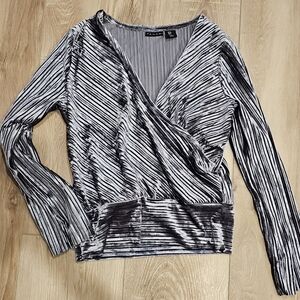 Women's Gray Velvet Top